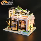 M903 miniatuur houten doe-poppenhuis