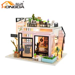 M903 Houten mini-poppenhuisset
