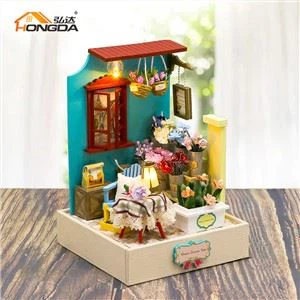 Klein formaat poppenhuis miniaturen bloemenwinkel