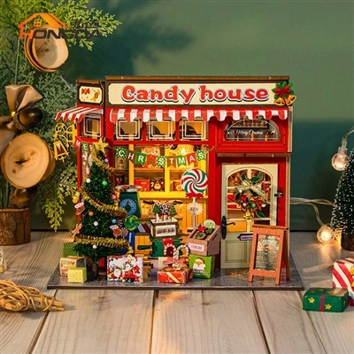 Kerstthema poppenhuis