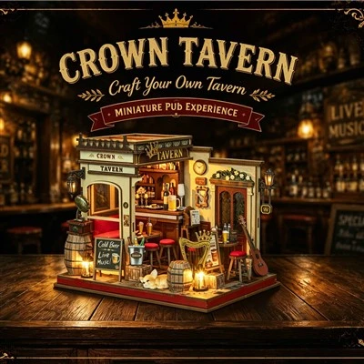 Taverne-Houten poppenhuis met thema